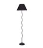 Fauci Black Cottan Fabric Shade Club Floor Lamp With Iron Base