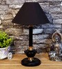 Black Shade Table Lamp With Metal Base