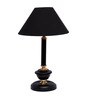 Black Shade Table Lamp With Metal Base