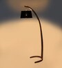 Black Shade Floor Lamp With Wood Base