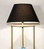 Black Shade Shelf Floor Lamp With Metal Base