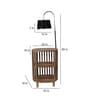 Henry Black Iron Shade Shelf Floor Lamp With Wood Base