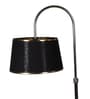 Henry Black Iron Shade Shelf Floor Lamp With Wood Base