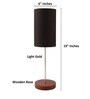 Caged Black Fabric Shade Night Lamp With Aluminium Base