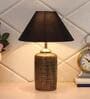 Black Shade Table Lamp With Antique Terracotta Base
