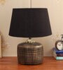 Black Shade Table Lamp With Antique Terracotta Base