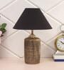 Black Shade Table Lamp With Antique Terracotta Base