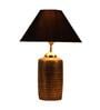 Black Shade Table Lamp With Antique Terracotta Base