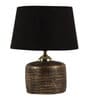 Black Shade Table Lamp With Antique Terracotta Base