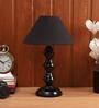 Black Shade Table Lamp With Black Base