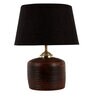 Black Shade Table Lamp With Brown Terracotta Base
