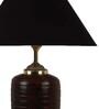 Naples Black Fabric Shade Night Lamp With Teracotta Base