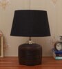 Black Shade Table Lamp With Brown Terracotta Base