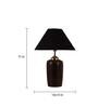 Naples Black Fabric Shade Night Lamp With Teracotta Base