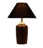 Naples Black Fabric Shade Night Lamp With Teracotta Base