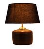 Black Shade Table Lamp With Brown Terracotta Base