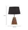 Black Shade Table Lamp With Brown Woodden Base