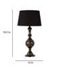 Katana Black Fabric Shade Table Lamp With Brass Base