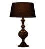 Katana Black Fabric Shade Table Lamp With Brass Base