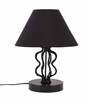 Black Shade Table Lamp With Iron Base
