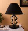 Black Shade Table Lamp With Iron Base