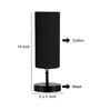 Charlotte Black Cottan Fabric Shade Table Lamp With Iron Base
