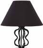 Black Shade Table Lamp With Iron Base