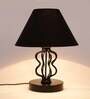 Black Shade Table Lamp With Iron Base