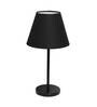 Kardish Black Cotton Shade Night Lamp With Metal Base