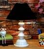 Black Shade Table Lamp With Metal Base