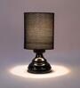 Black Shade Table Lamp With Metal Base