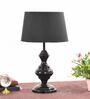 Black Shade Table Lamp With Metal Base