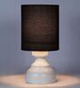 Black Shade Table Lamp With Metal Base