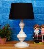Black Shade Table Lamp With Metal Base