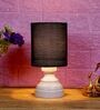 Black Shade Table Lamp With Metal Base