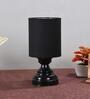 Black Shade Table Lamp With Metal Base