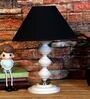 Black Shade Table Lamp With Metal Base