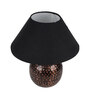 Black Shade Table Lamp With Metal Base