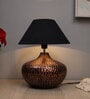 Black Shade Table Lamp With Metal Base