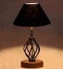 Black Shade Table Lamp With Shade Table Lamp With Wood & Iron Base