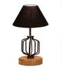 Black Shade Table Lamp With Shade Table Lamp With Wood & Iron Base