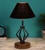 Black Shade Table Lamp With Shade Table Lamp With Wood & Iron Base