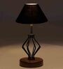 Black Shade Table Lamp With Shade Table Lamp With Wood & Iron Base