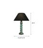Black Shade Table Lamp With Wooden Base