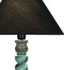 Black Shade Table Lamp With Wooden Base