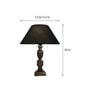 Black Shade Table Lamp With Wooden Base