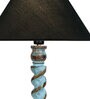 Black Shade Table Lamp With Wooden Base