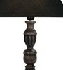 Black Shade Table Lamp With Wooden Base