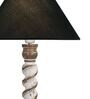 Black Shade Table Lamp With Wooden Base