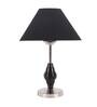 Healy Black Fabric Shade Night Lamp With Stainless Steel Base